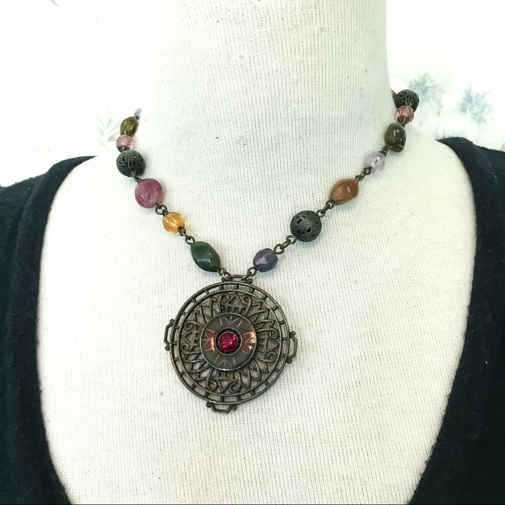 BLACK FRIDAY SALE $10  Mandala Beaded Necklace - Picture 3 of 8